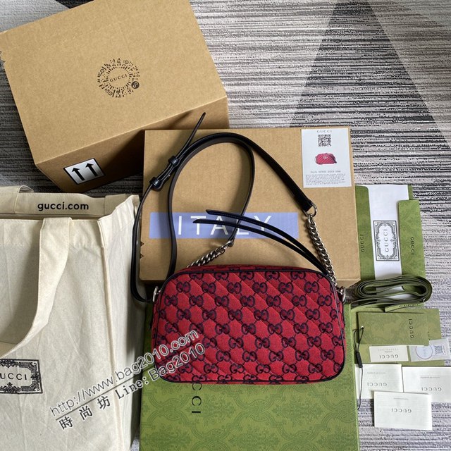 Gucci新款女包 古馳GG Marmont系列單肩斜挎包 Gucci相機包 447632  ydg3258